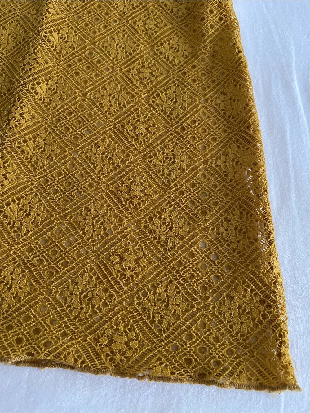 Intimately Free People Sweet Memories Sheer Lace Turtleneck Mustard Yellow XS - Picture 10 of 14